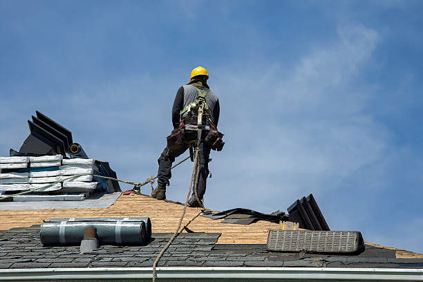 Professional Roof Replacement technician working in Damon, TX